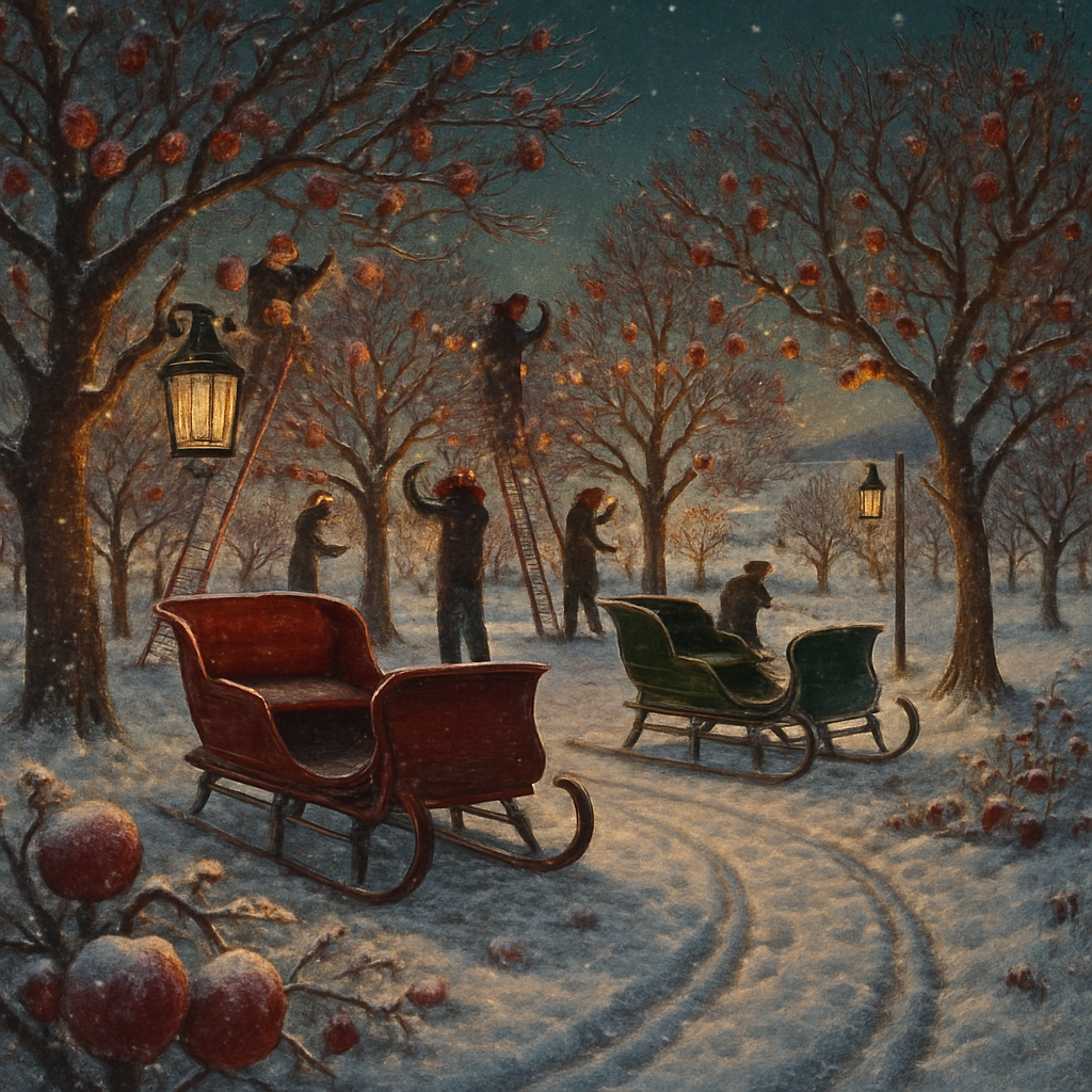 Sleighbell Orchard Twilight Number painting