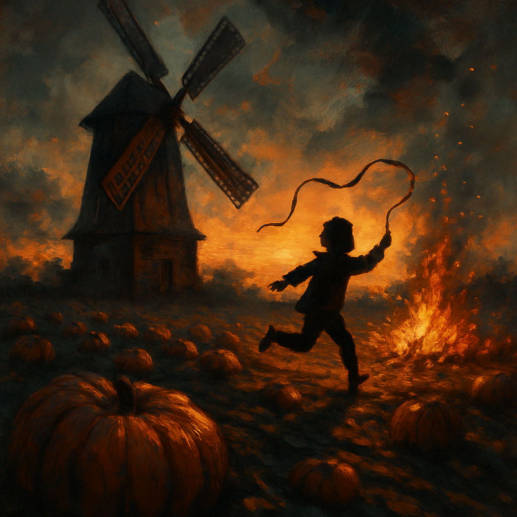 Harvest Windmill Shadows Painting by numbers kit