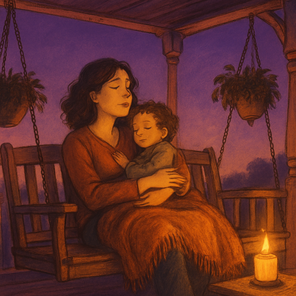 Bedtime Song On Porch Swing Paint by numbers art