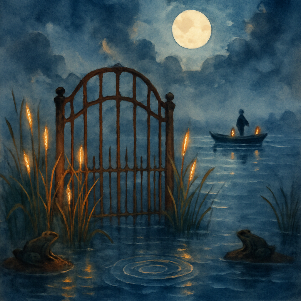 Marsh Gate Of Glowing Reeds Painting by numbers kit