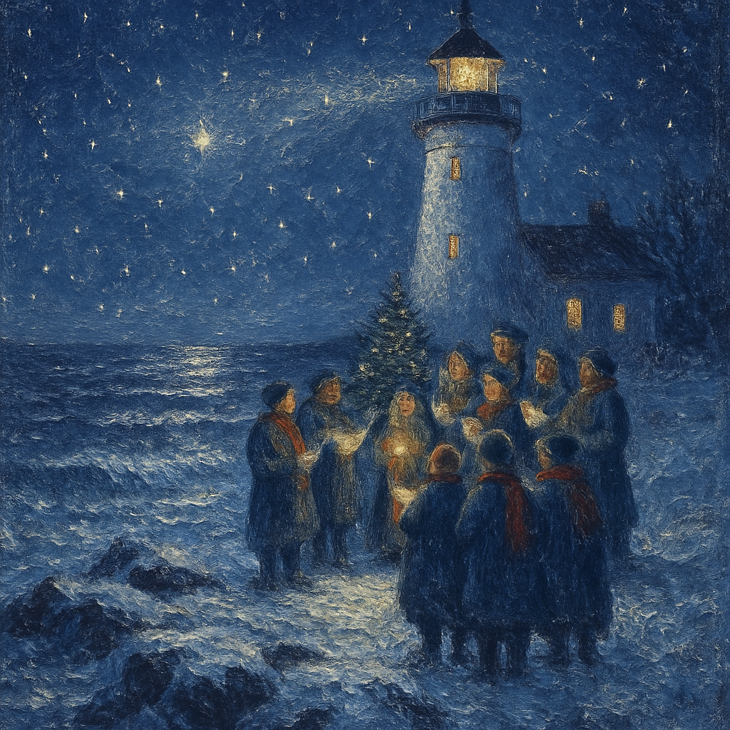 Winter Lighthouse Carol Numbered painting kits