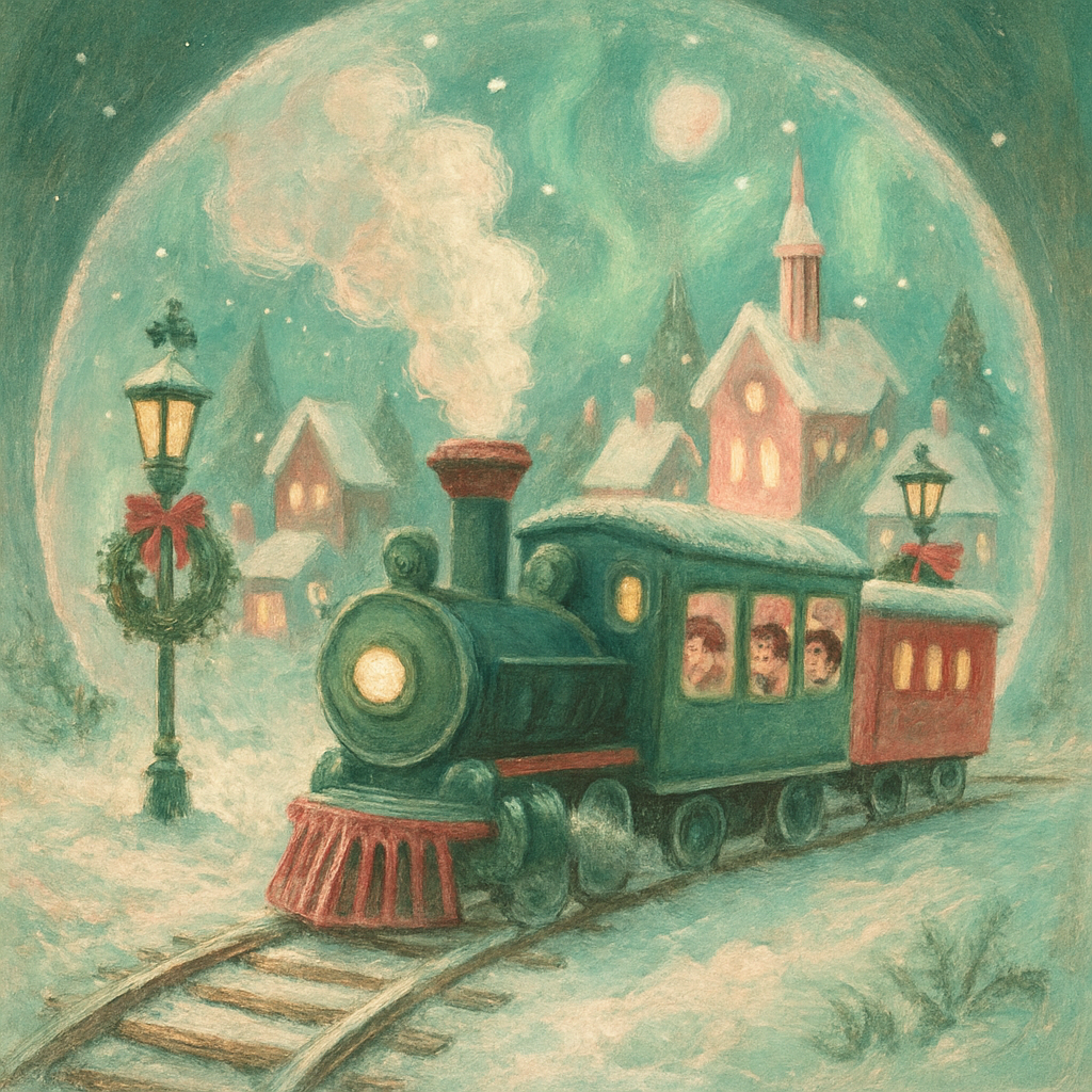 Snowbound Toy Train Track paint by color