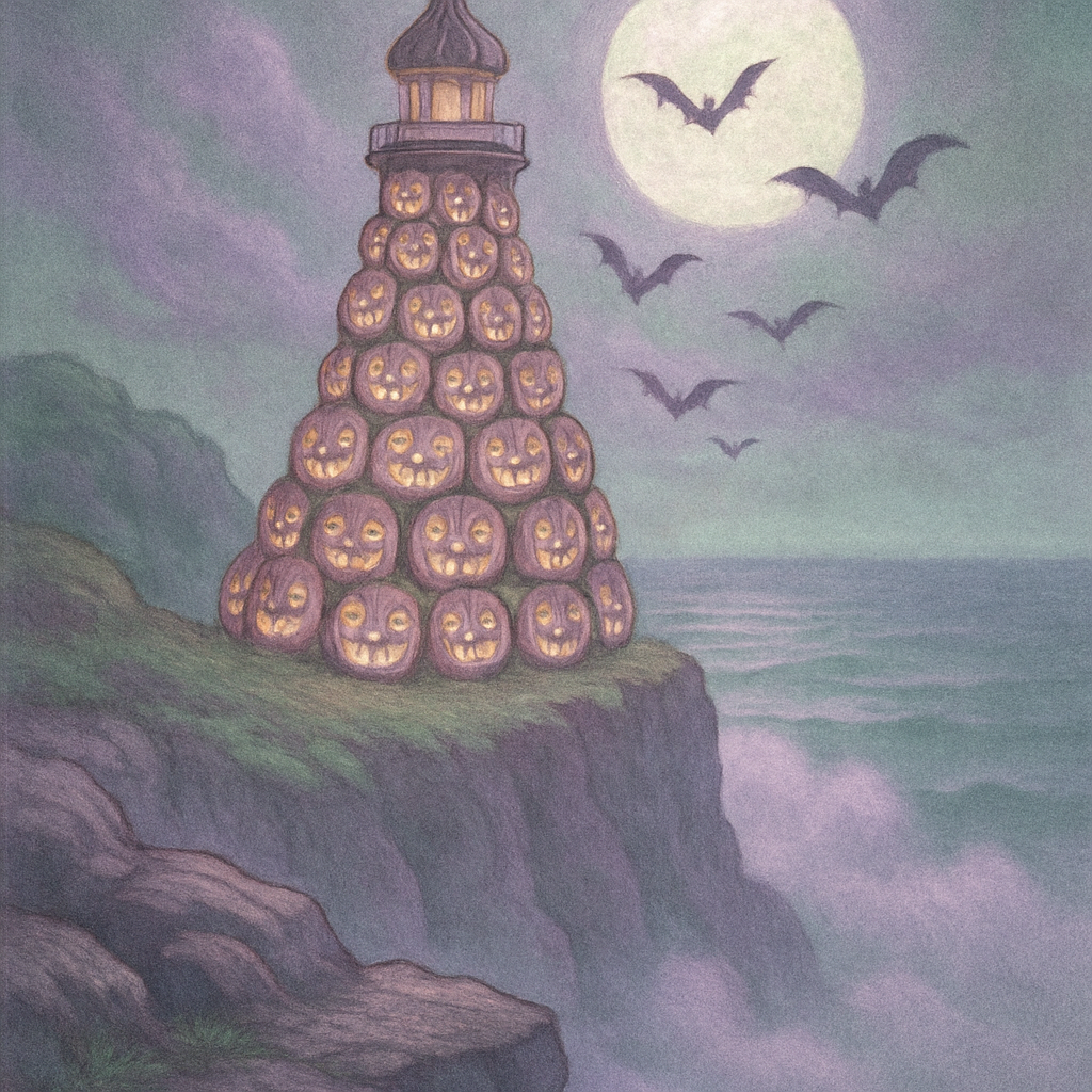 Lighthouse Of The Lost Gourds paint by number