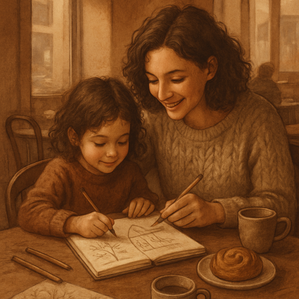 Shared Sketchbook In Coffee Shop Light paint by number