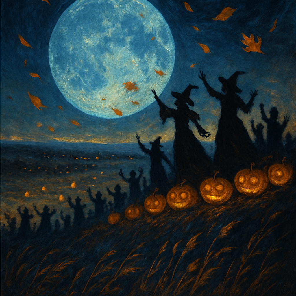 Autumn Ridge Of The Blue Moon Paint by numbers art