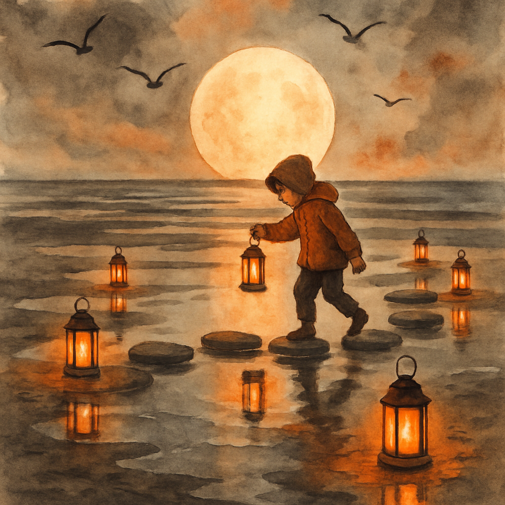 Lantern Field Of The Tidal Moon painting number kit