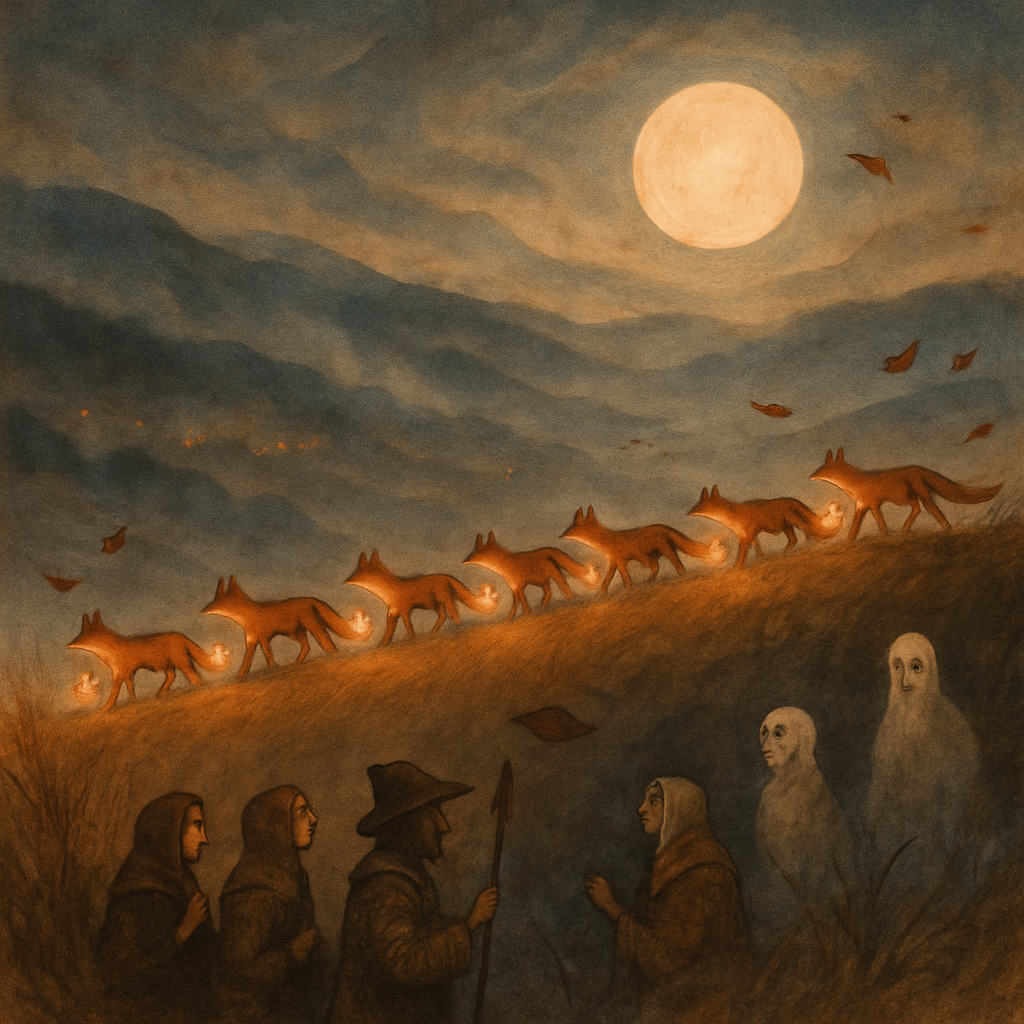 Lantern Ridge Fox Procession DIY paint by numbers