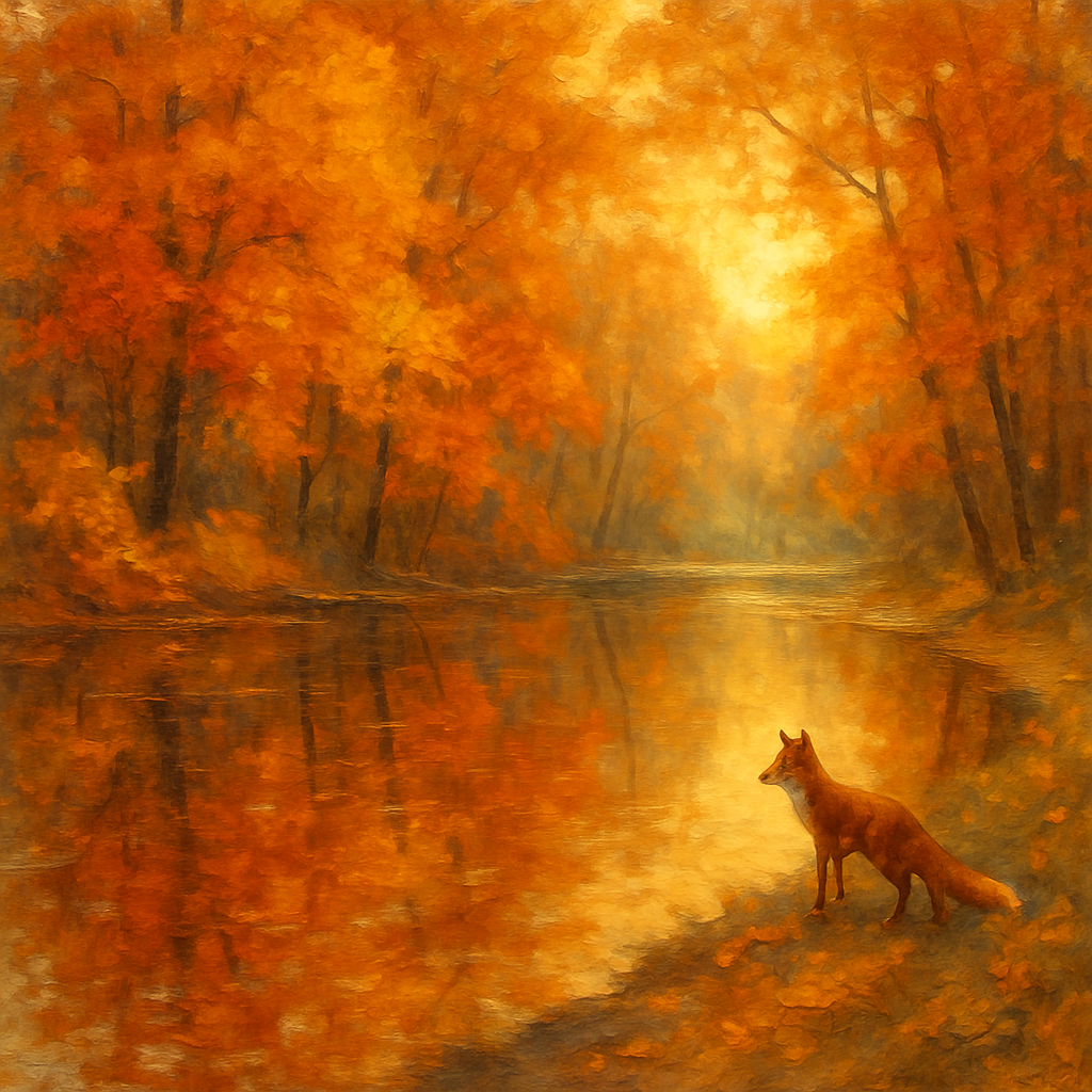 Autumn Reflections At Willow Point Paint by numbers art