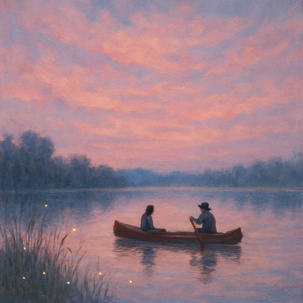 Twilight Canoe Serenade Painting by numbers kit