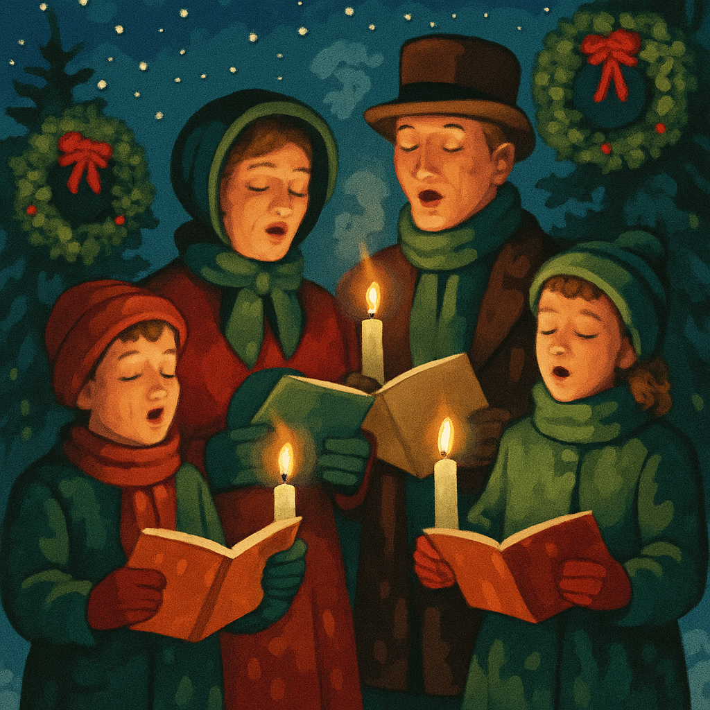 Twinkling Star Carolers Painting by numbers kit
