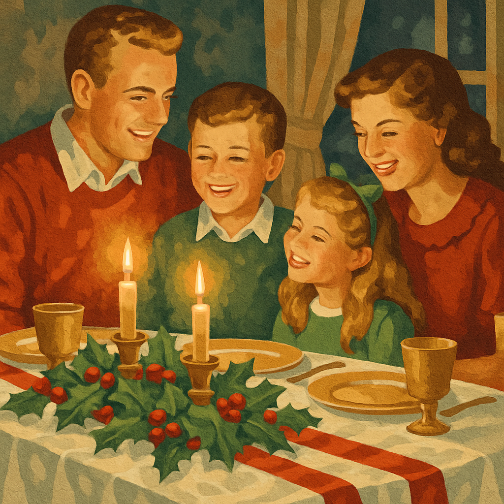 Candlelight Christmas Feast Painting by numbers kit