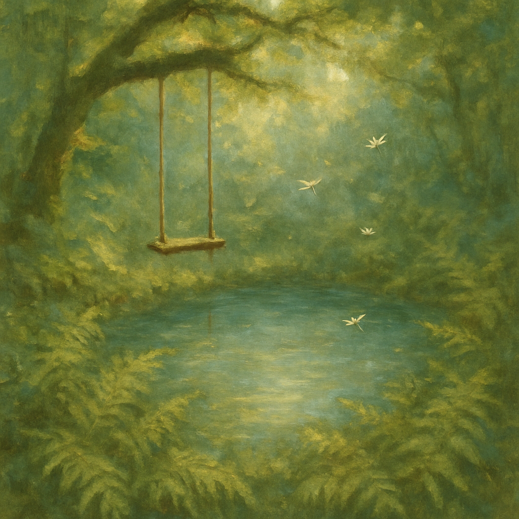 Secret Forest Pond Retreat paint by numbers