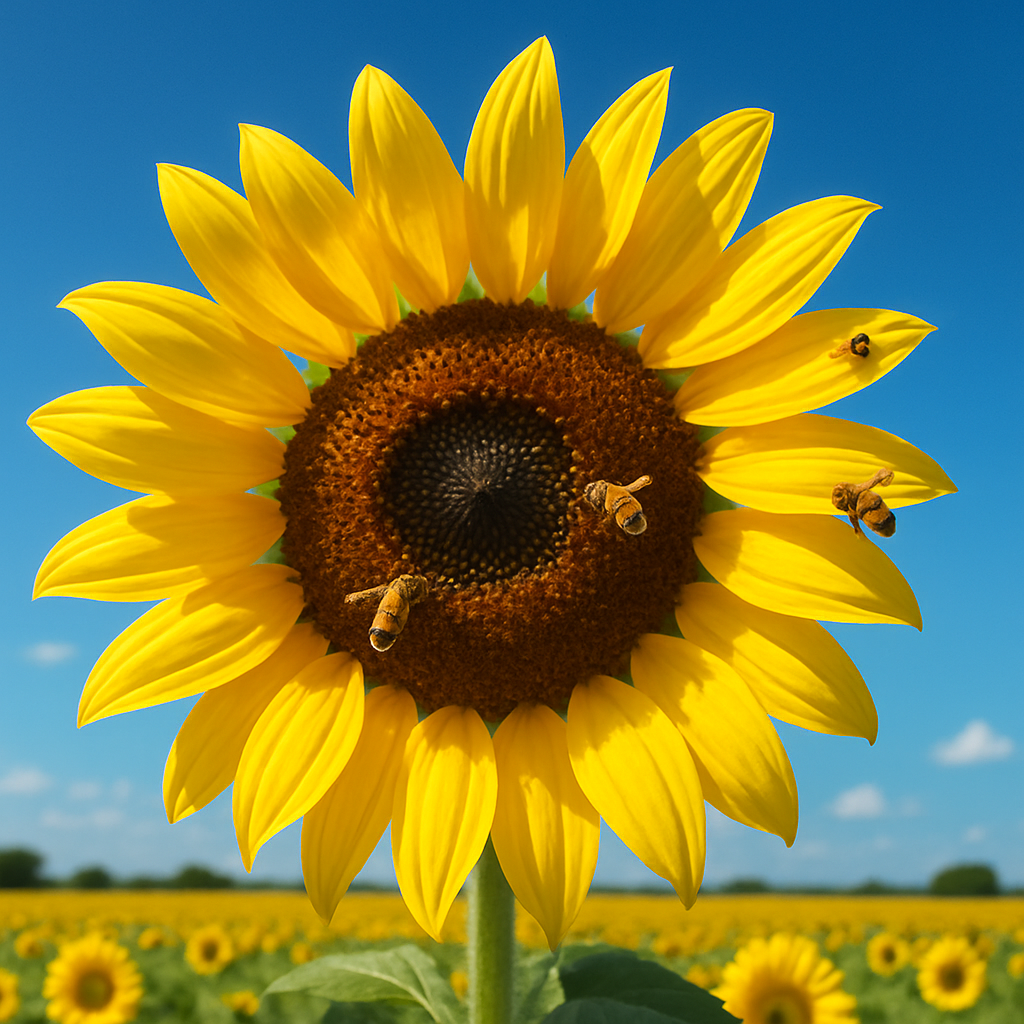 Sunflower Solar Embrace paint by number