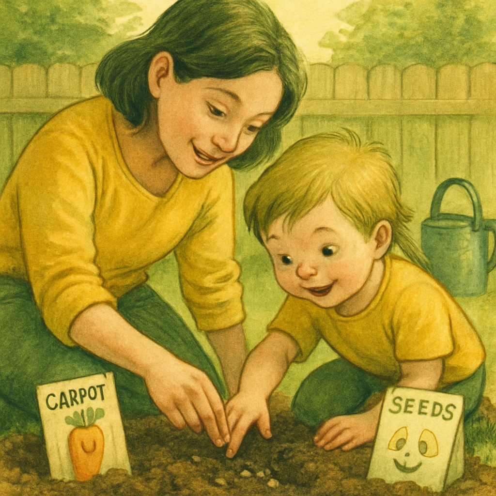 Garden Teaching With Mother paint by numbers