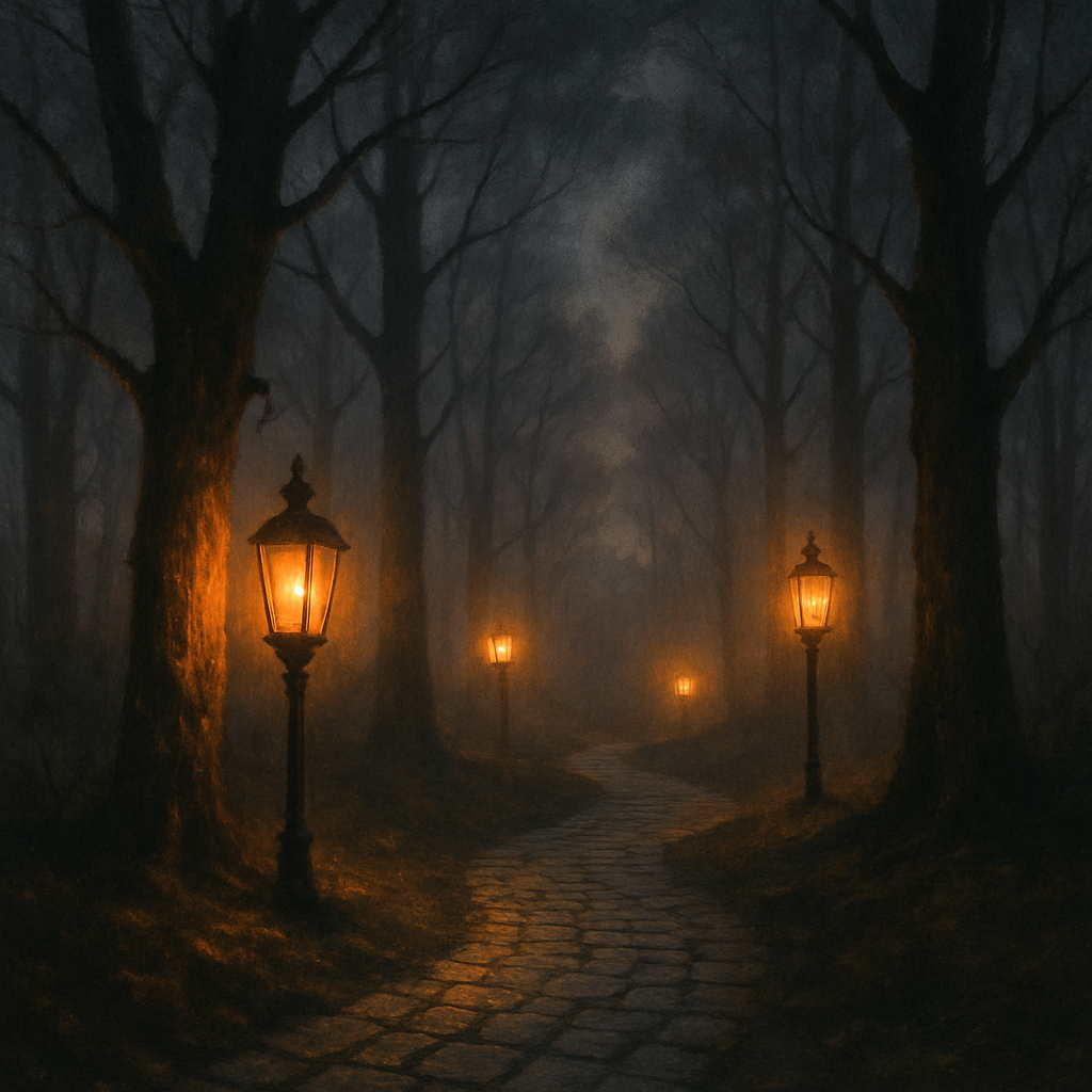 Glimmering Lantern Pathway paint by number