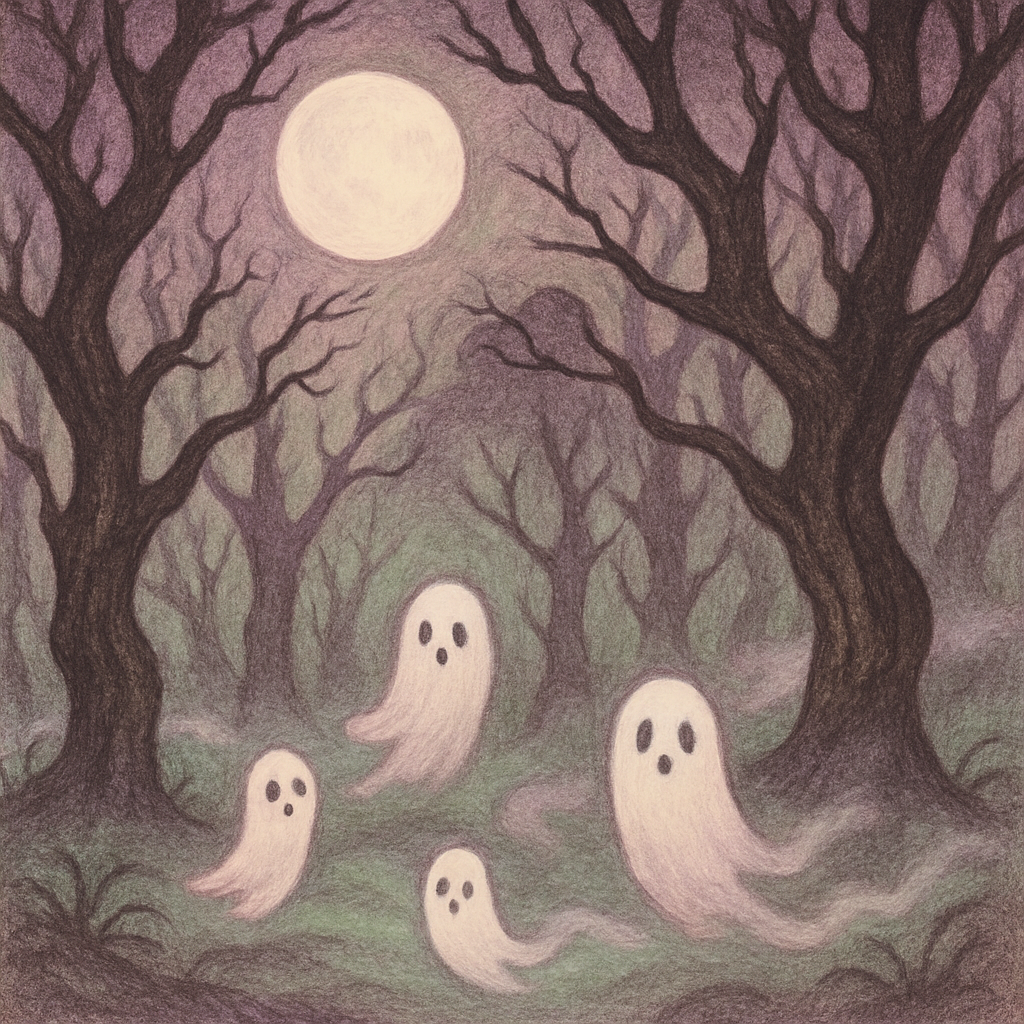 Spooky Forest Dance paint by numbers