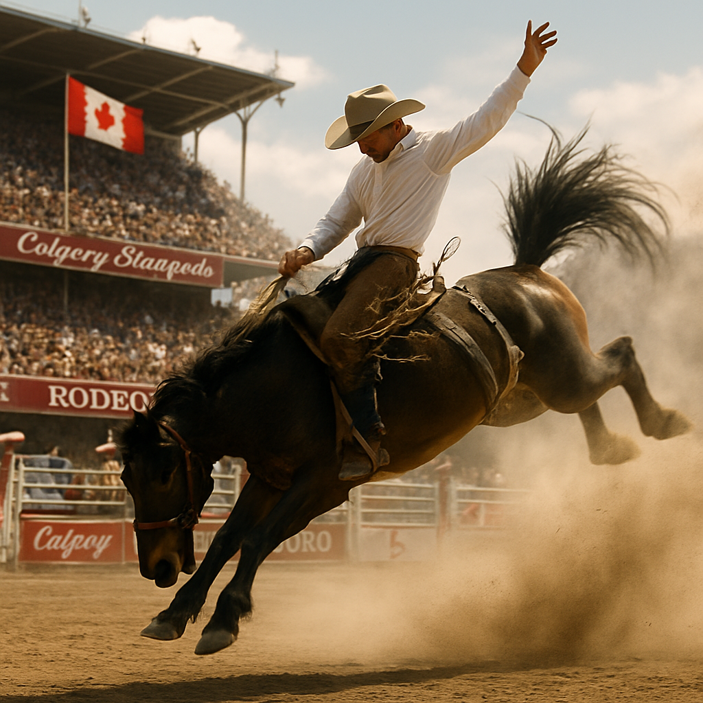Calgary Stampede Rodeo Action Shot paint by numbers