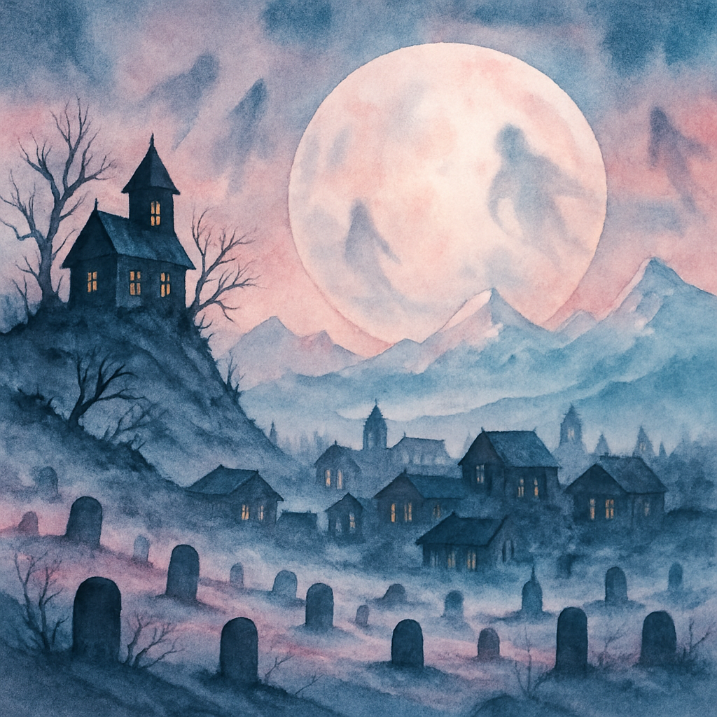 Frosted Haunting Moon paint by number