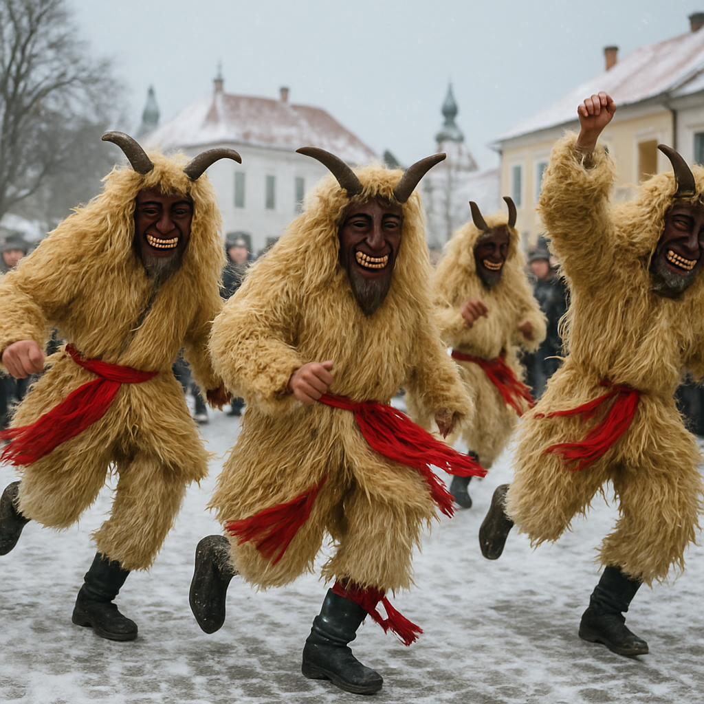 Busojárás Masked Dance In Mohács Painting by numbers kit