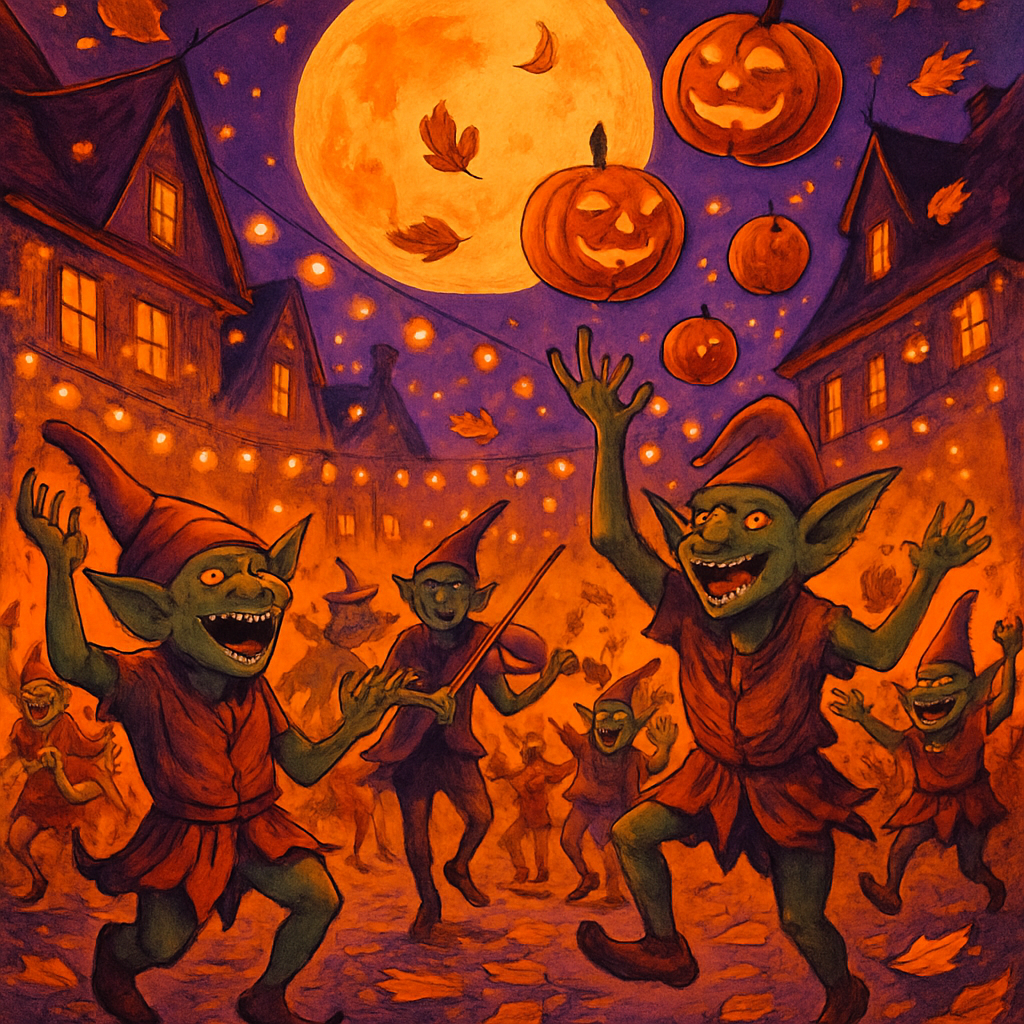Goblin Harvest Parade Paint by numbers art