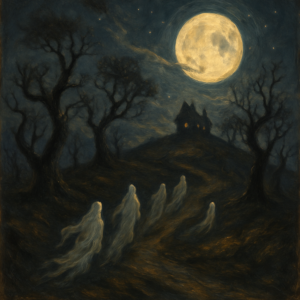 Spirits On The Haunted Hill Painting by numbers kit