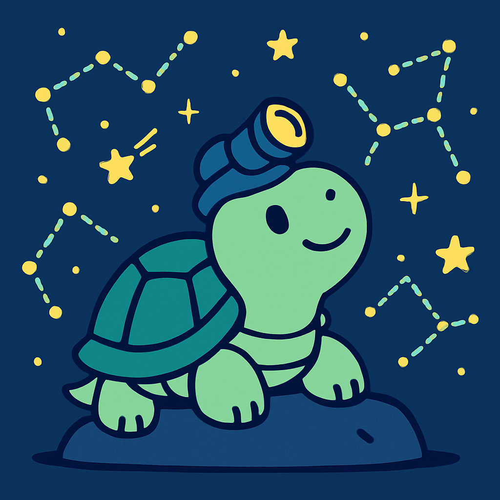 Stargazer Turtle Expedition paint by numbers