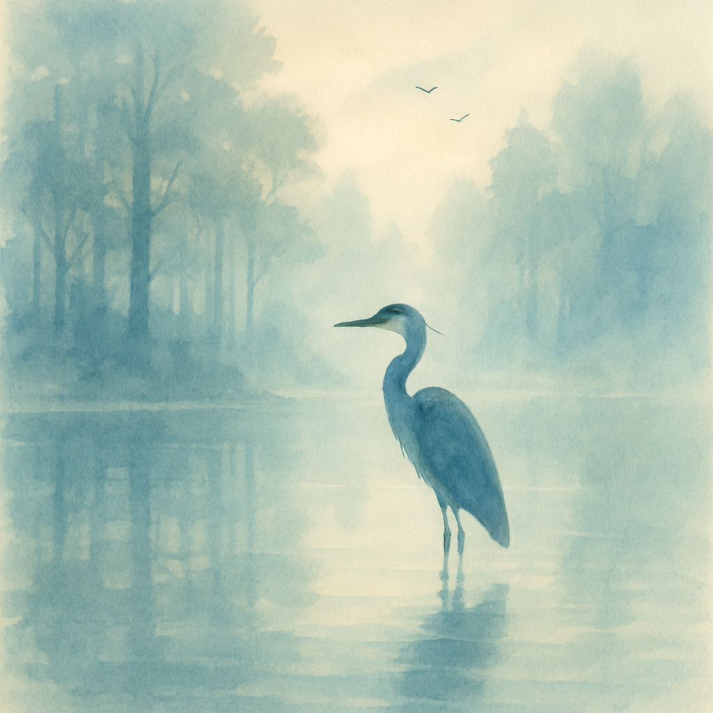 Fogbound Morning At The Pond Paint by numbers art