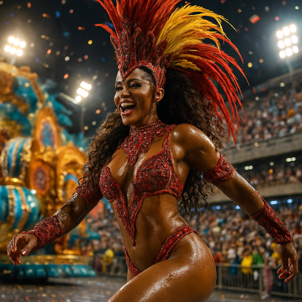 Rio Night Samba Lead Dancer Numbered painting kits