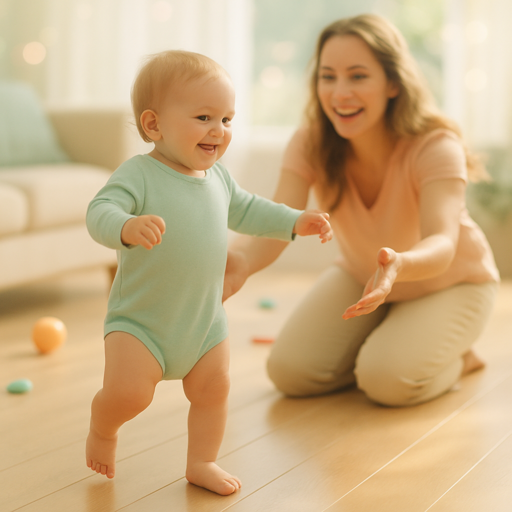 First Steps With Loving Mother paint by color
