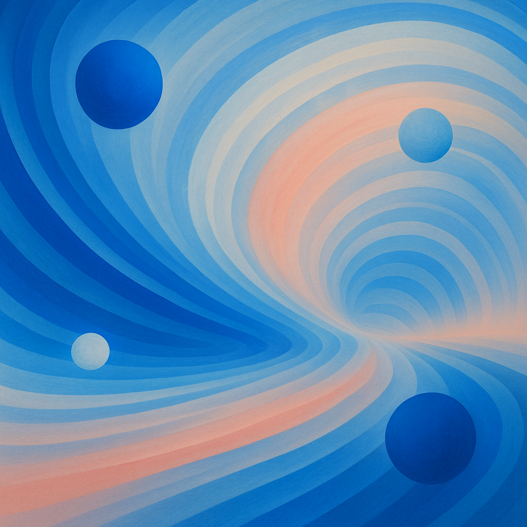 Abstract Cosmic Echoes Number painting