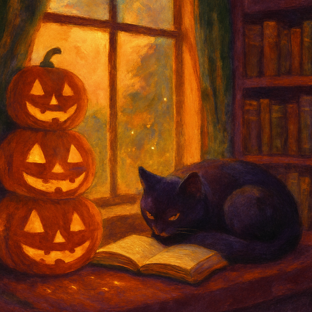 Cozy Haunted Library Nook paint by number