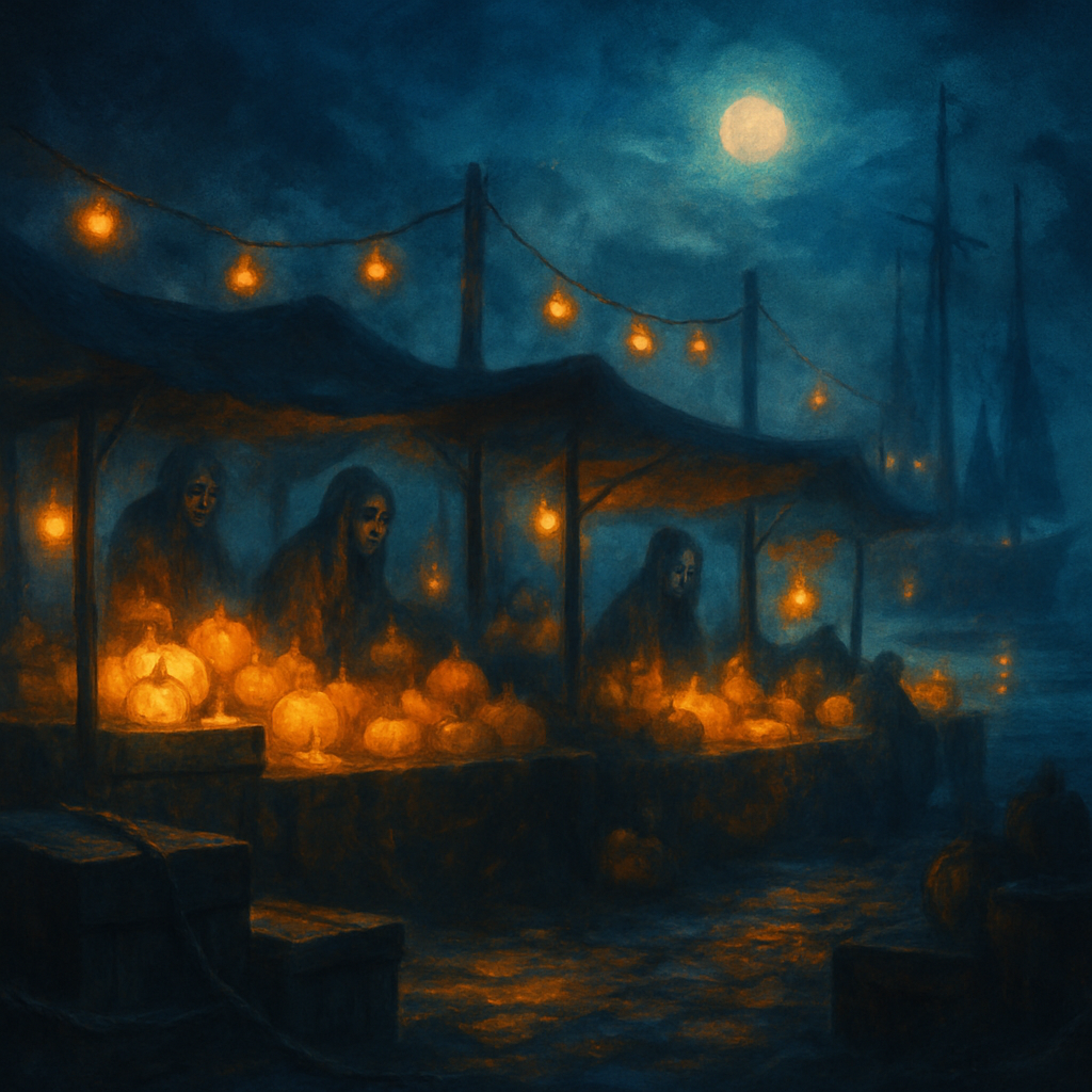 Ghostlight Harbor Market paint by numbers