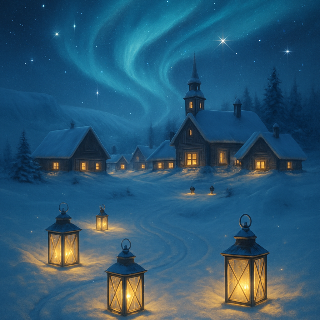 Polar Lantern Festival paint by number