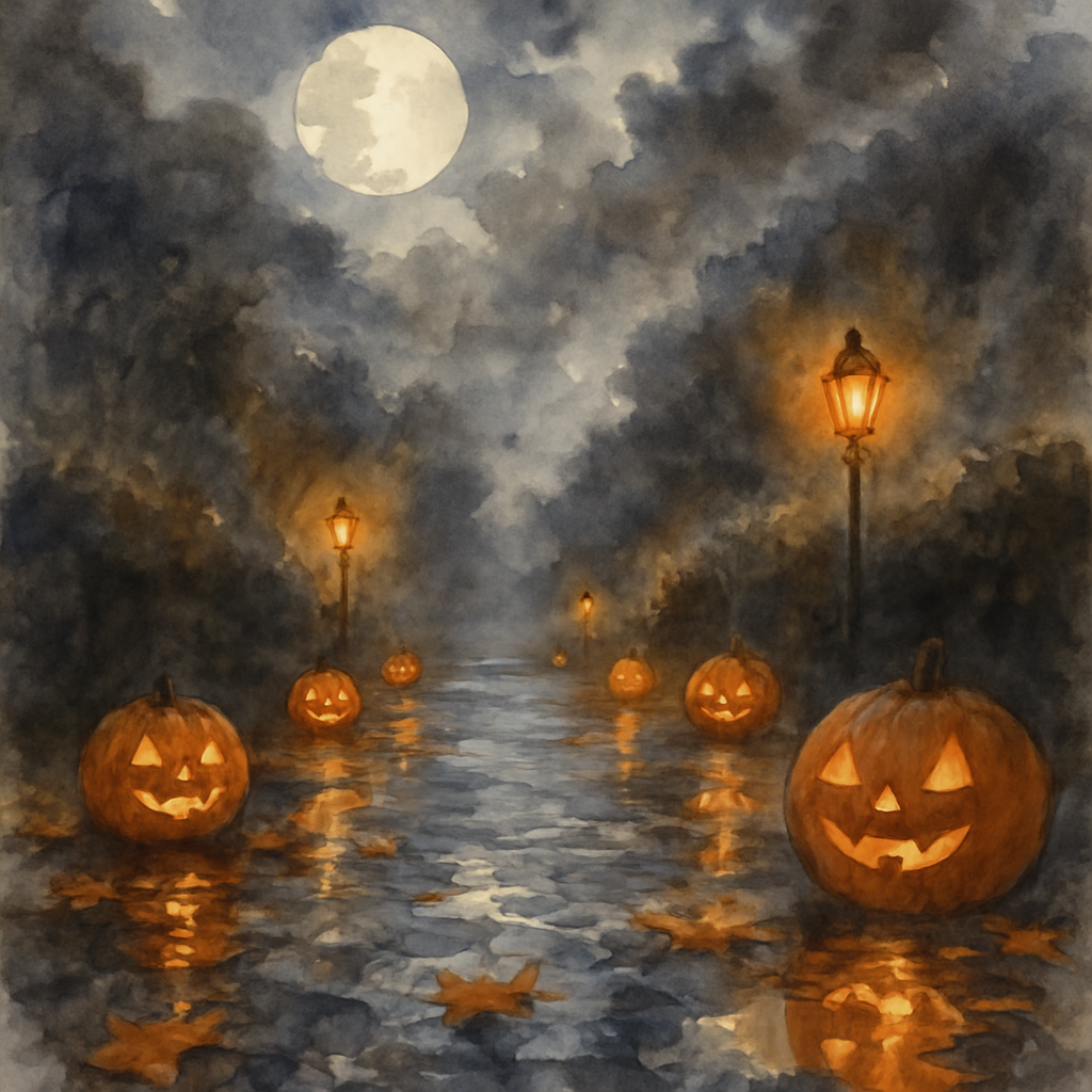 Petrichor Pumpkin Lane painting number kit