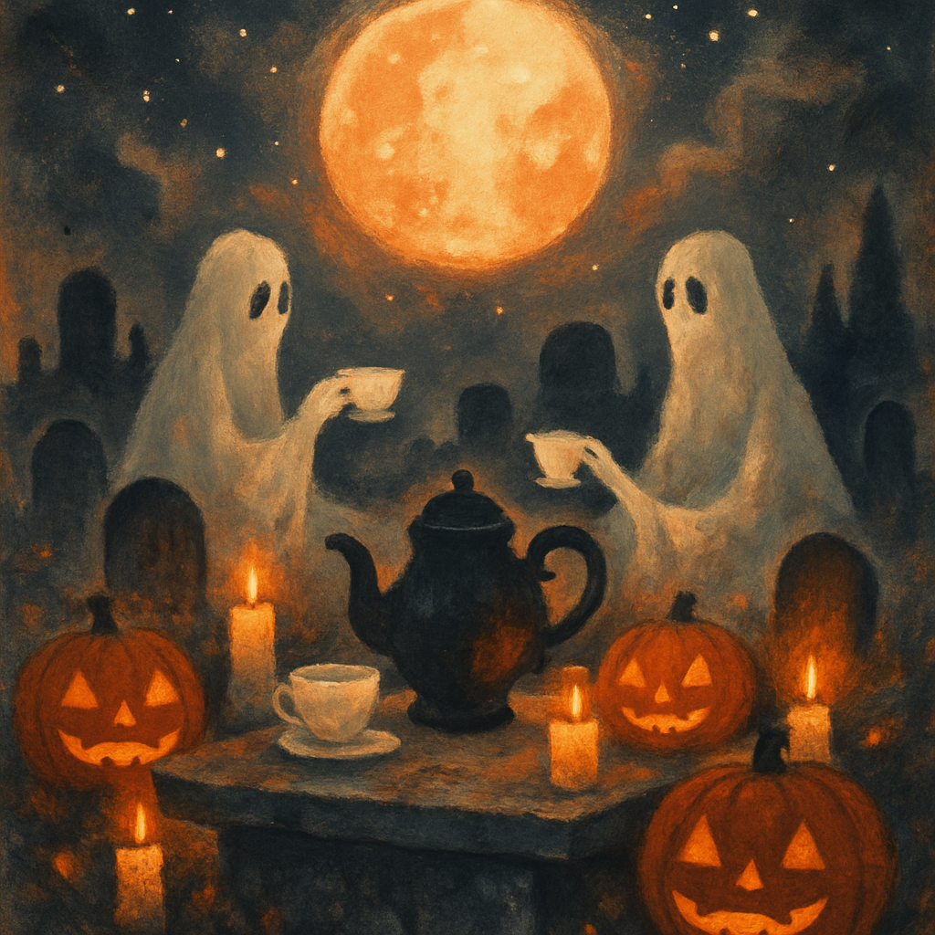 Graveyard Tea At Midnight paint by number