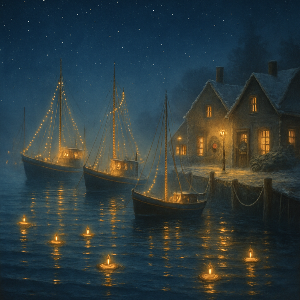 Festive Harbor Candles Numbered painting kits