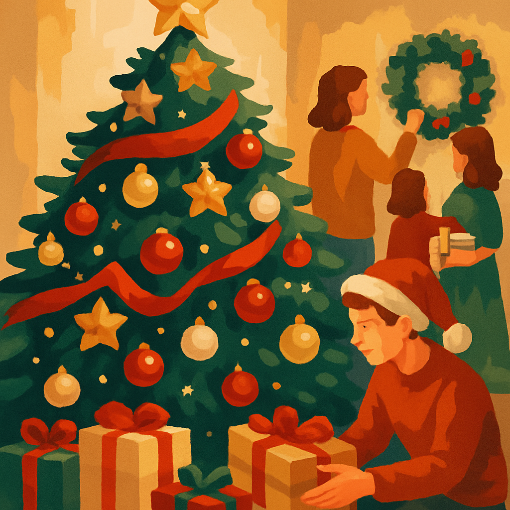 Twinkling Tree Tapestry painting number kit