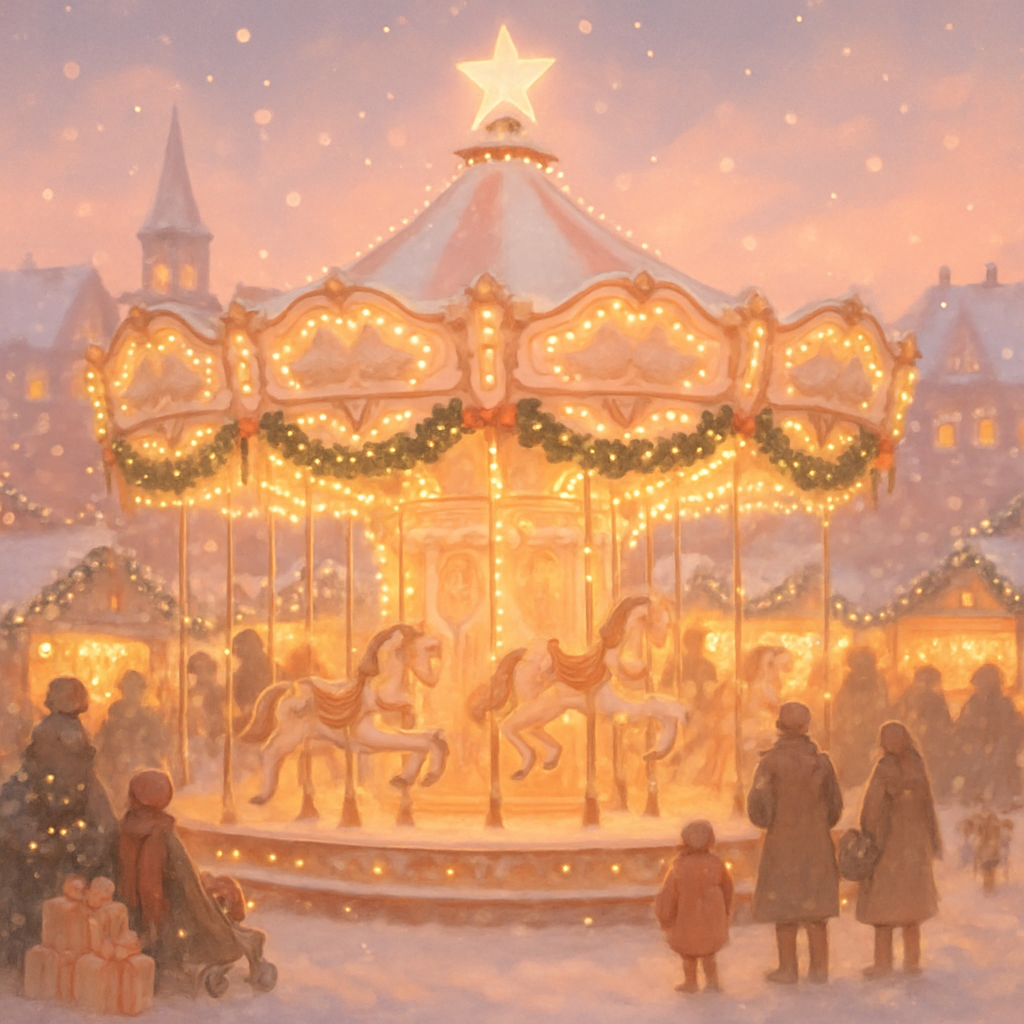 Frost Market Carousel Number painting