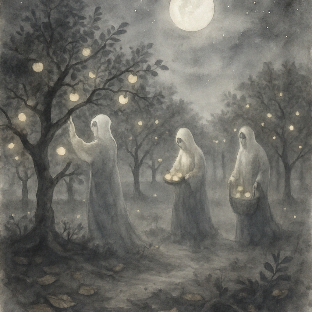 Phantom Orchard Lantern Row Painting by numbers kit