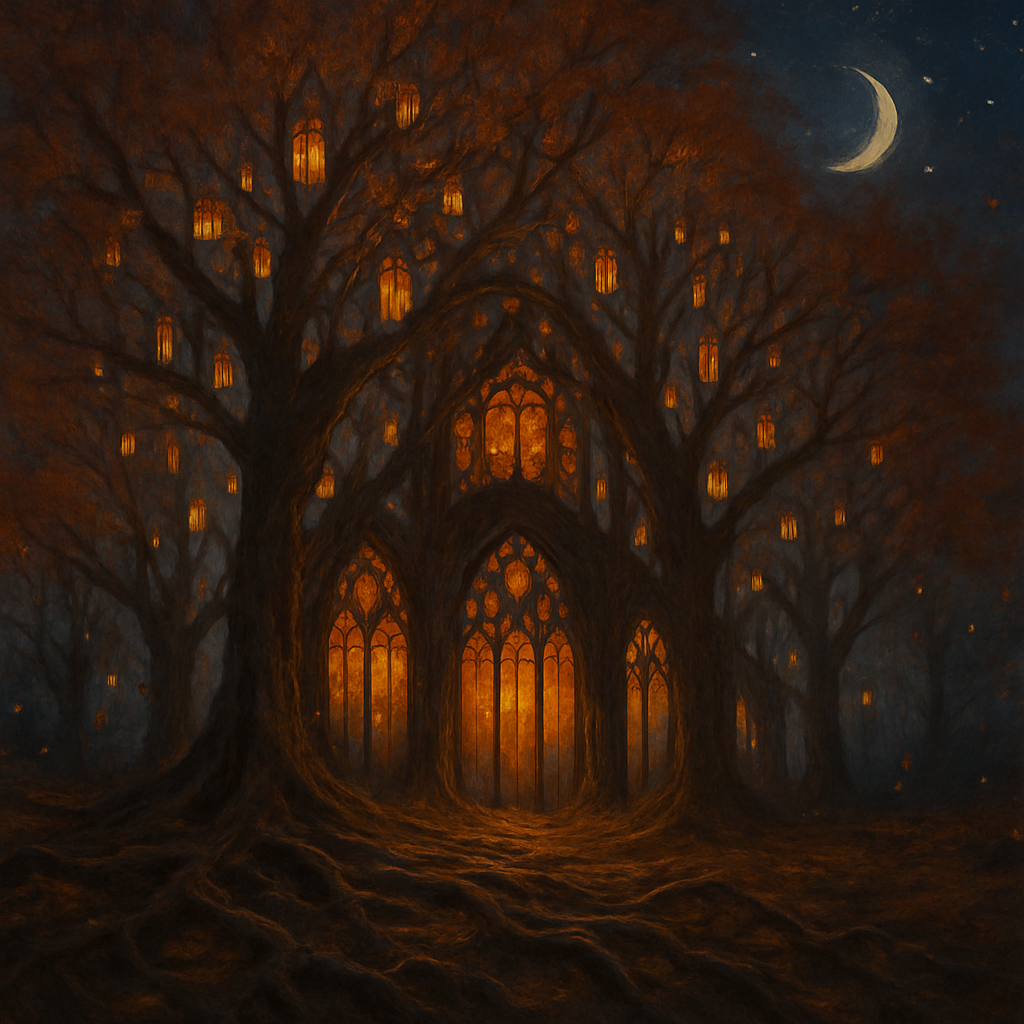Eldertree Lantern Cathedral Painting by numbers kit
