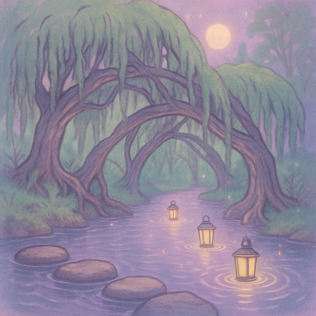 Lanterns At The Hollow Crossing DIY paint by numbers