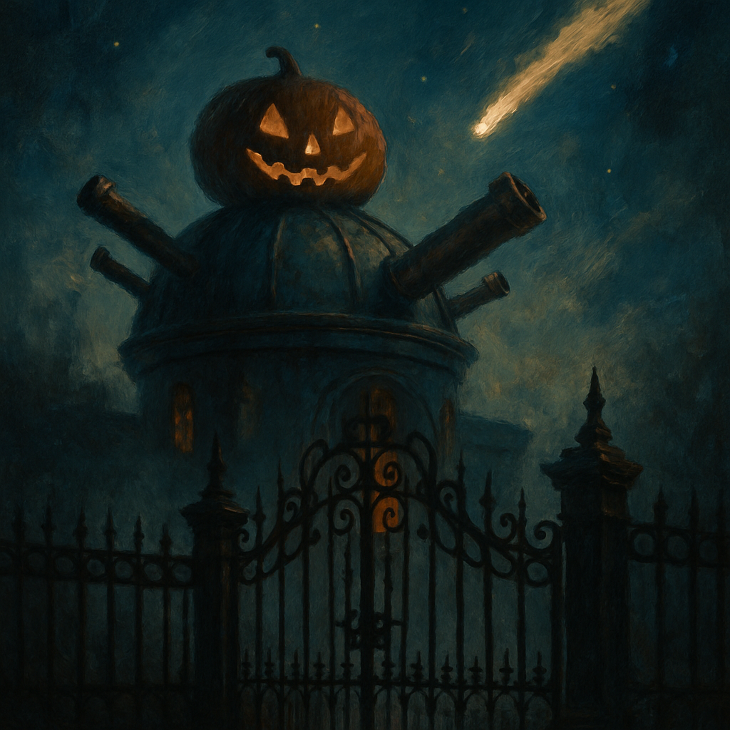 The Pumpkin Observatory Gate DIY paint by numbers