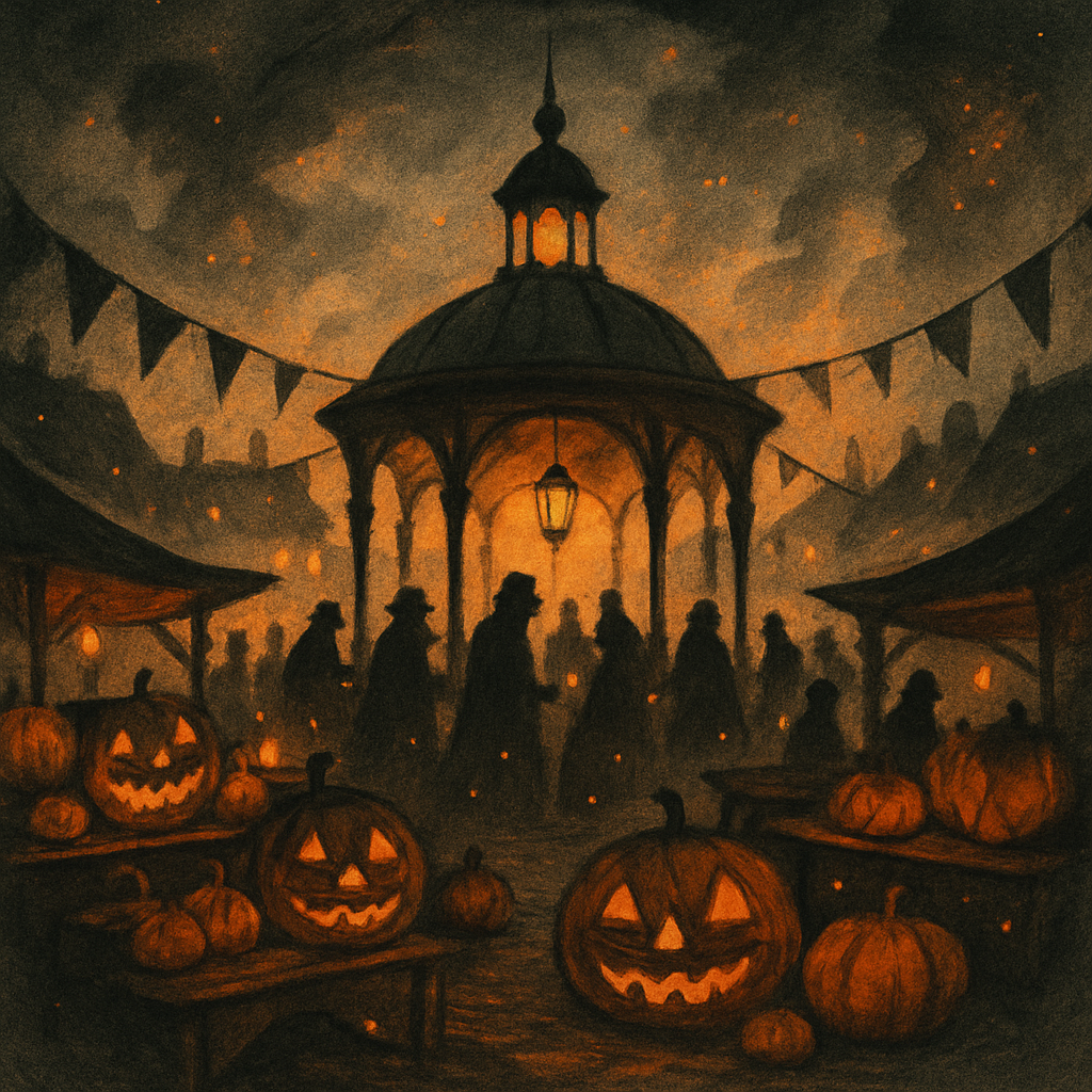 Lanterns Of The Hollow Market Square Number painting