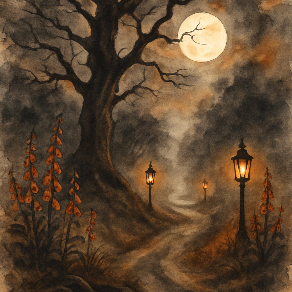 Moonlit Hollowway Watch Numbered painting kits