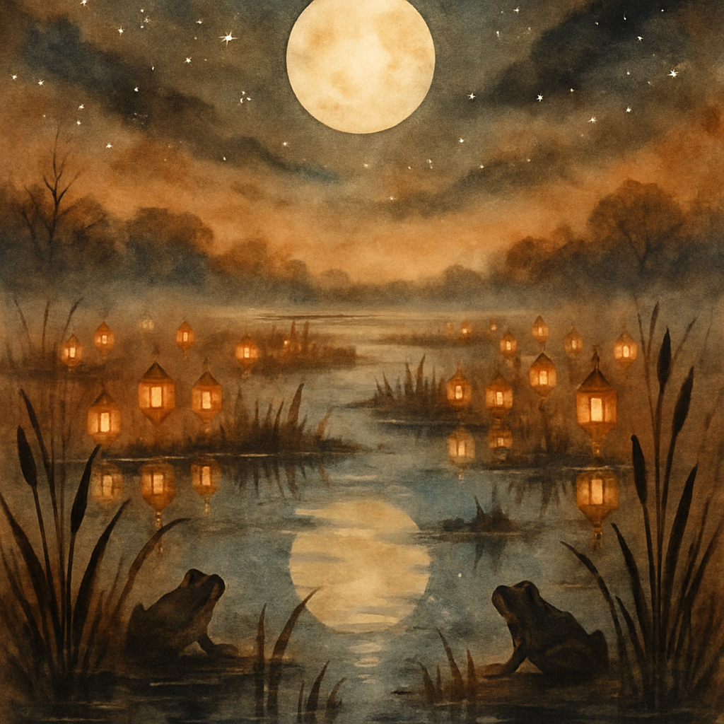 Lanterns Over Hollow Fen paint by number