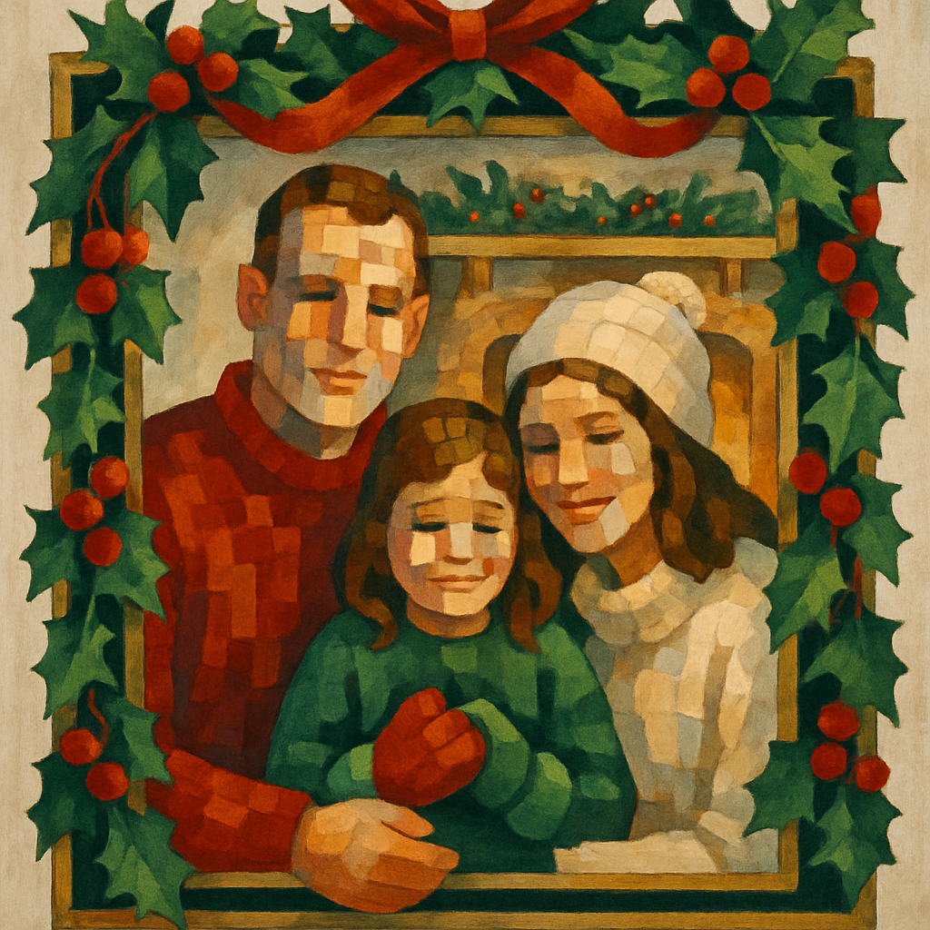 Holly Hearth Gathering Painting by numbers kit