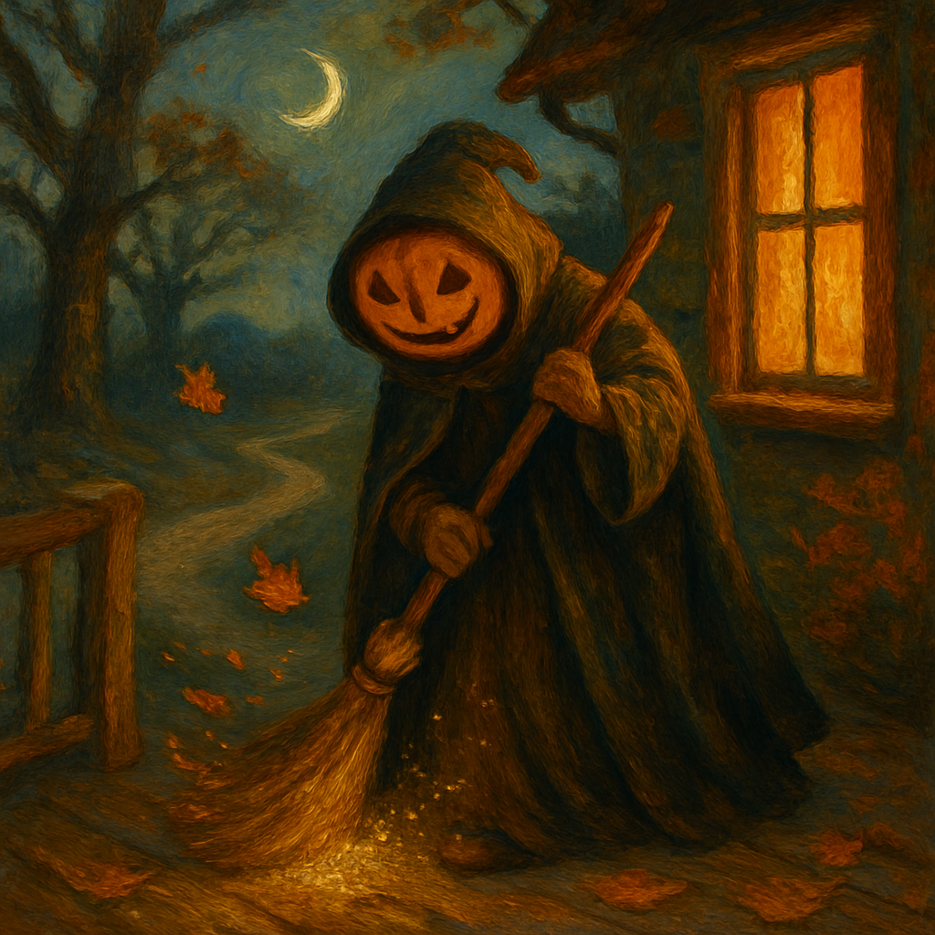 Cloaked Pumpkin Keeper Paint by numbers kits