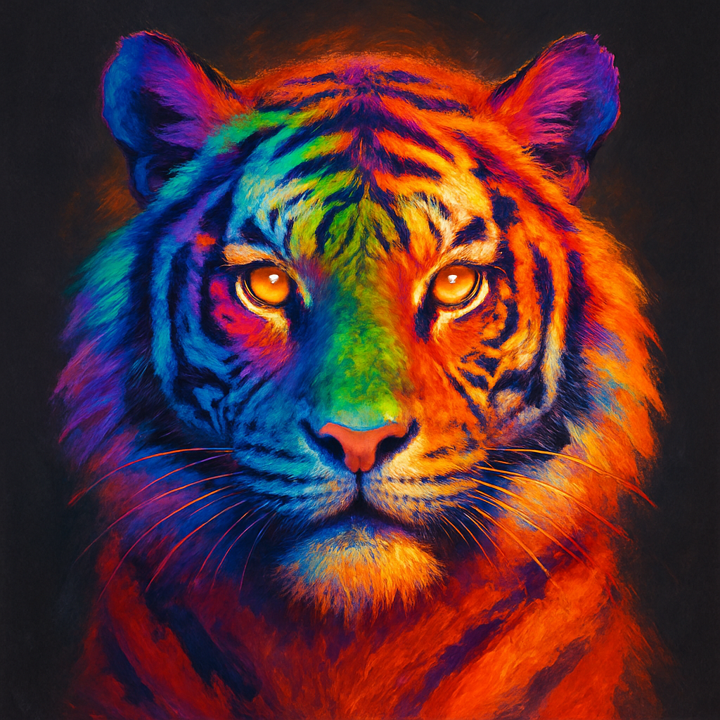 Sunburst Tiger Halo Painting by numbers kit