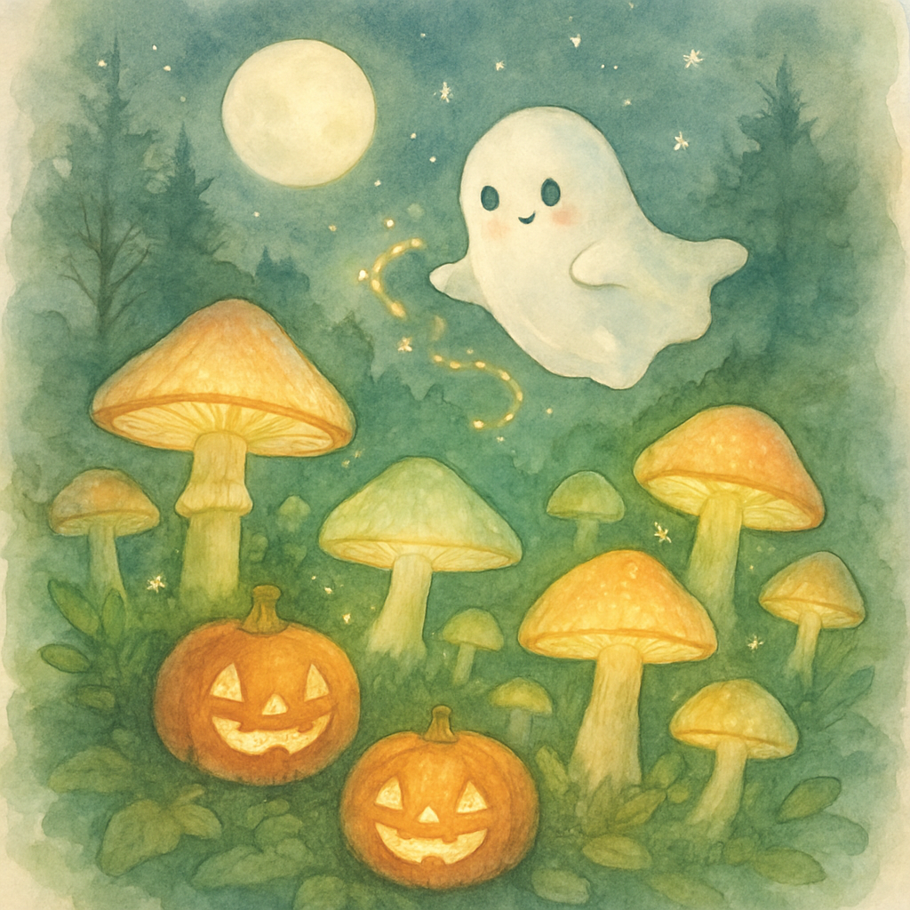 Moonlit Mushroom Garden DIY paint by numbers