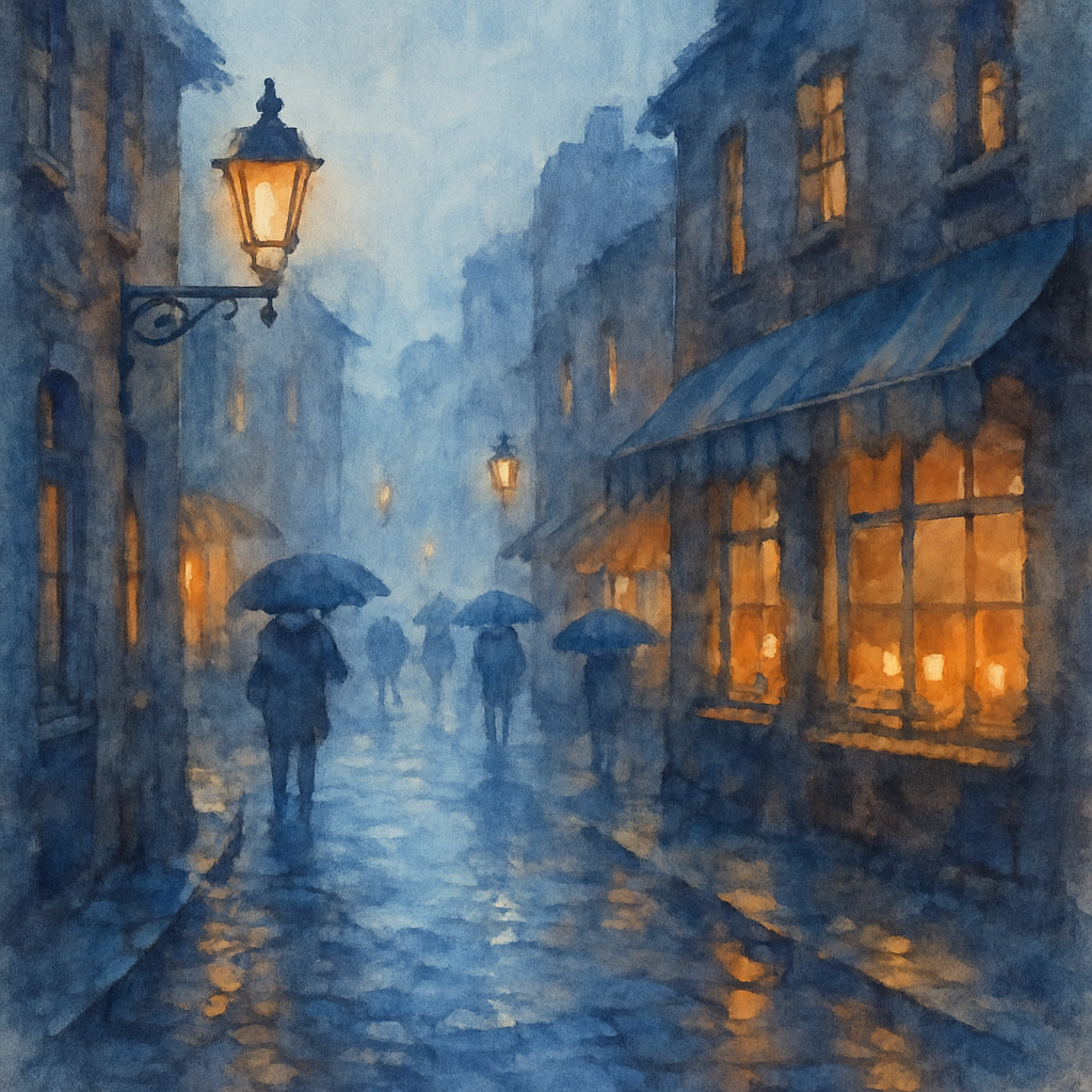 Cobblestone Lantern Alley Paint by numbers kits